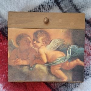 1990's Angels/Saints of Modena wooden writers box - RARE - valentine